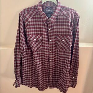 American Rag Red Pearl Snap Shirt